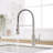 Kitchen Faucet With Pull Down Sprayer  Stainless Steel Single Handle Pull Out Spring Sink Faucets-121210010