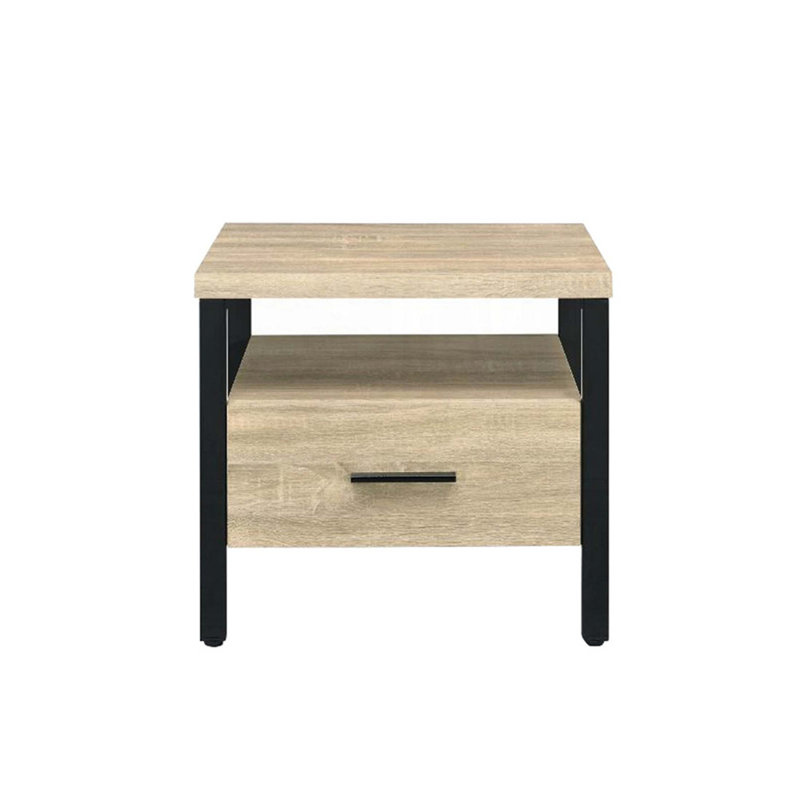 Practical One Drawer Nightstand with Single Tier Shelf, Perfect for Organizing Bedroom Essentials and Complementing Room Decor