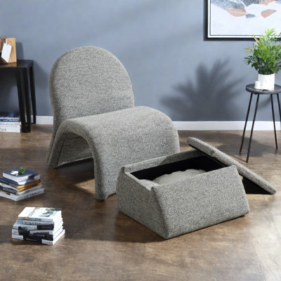 Chaises d'appoint avec rangement, chaise moderne sans accoudoirs en chenille pour la maison