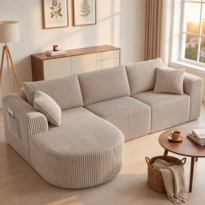 3 Seater Fabric Corner Sectional