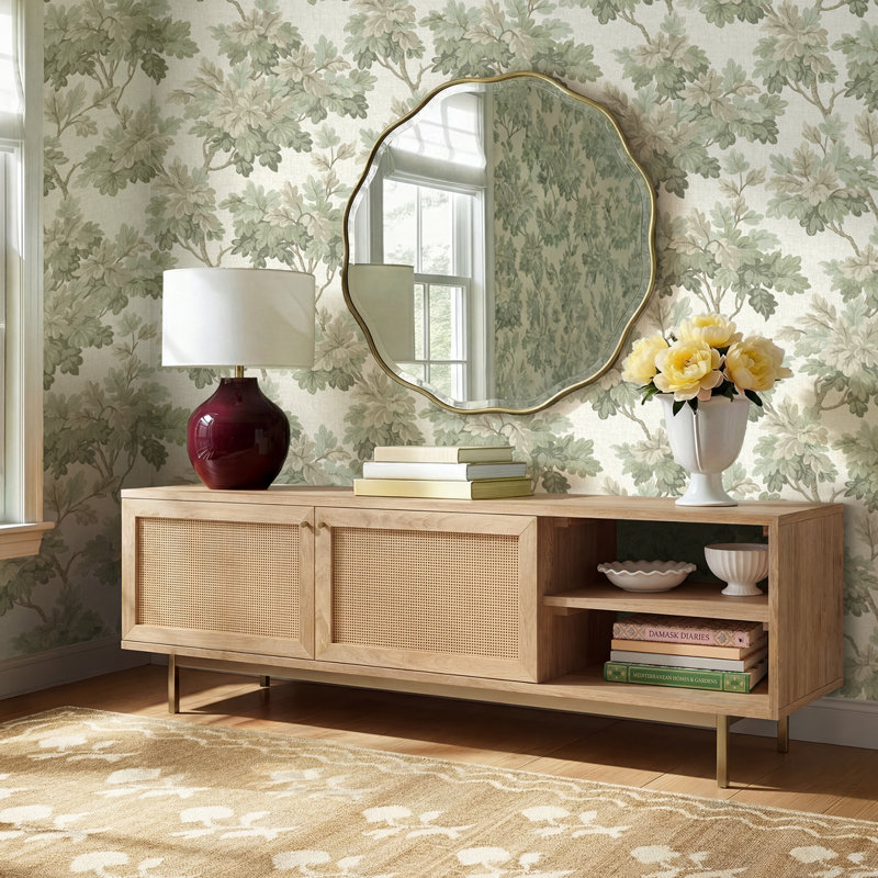 Solid Wood 58" TV Stand, Natural