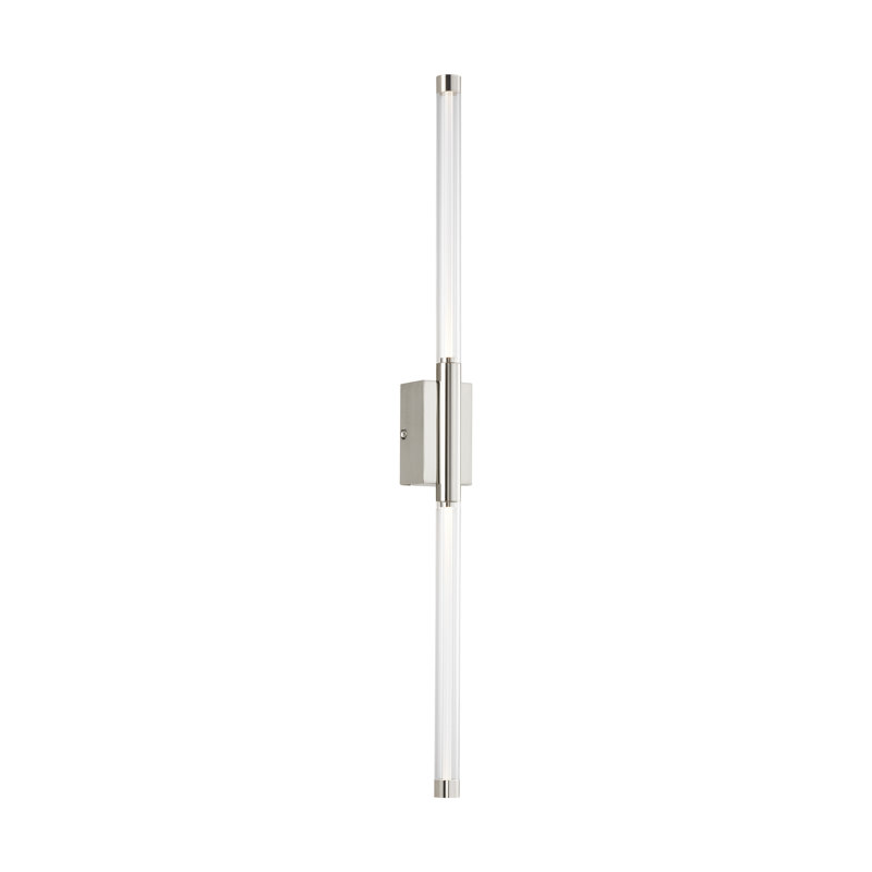 Phobos 2 - Light LED Armed Sconce, Polished Nickel
