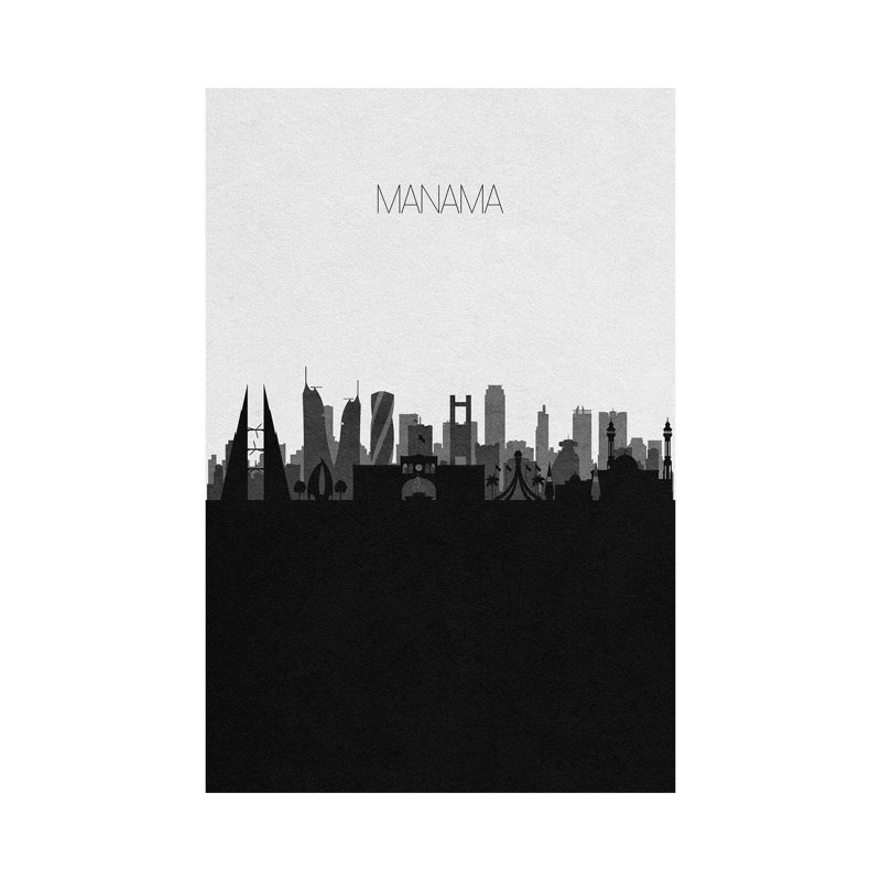 Manama, Bahrain City Skyline by Ayse Deniz Akerman - Wrapped Canvas Print, 66.04 cm H x 45.72 cm W x 3.175 cm D