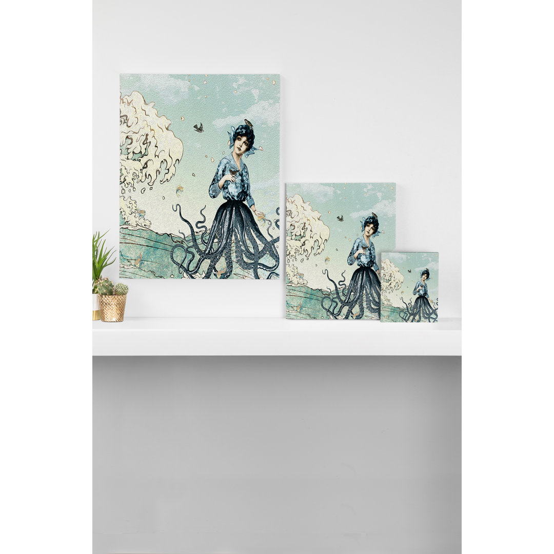 'Sea Fairy' Wrapped Canvas Graphic Art Print on Canvas Deny Designs 