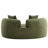 Compact Modern Sofas, Green Teddy Velvet, No-assembly For Small Spaces