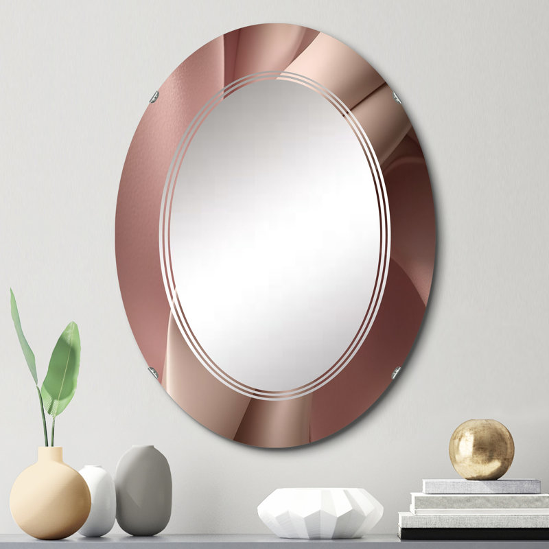 Ameno - Miroir mural moderne ovale, 30 po x 20 po