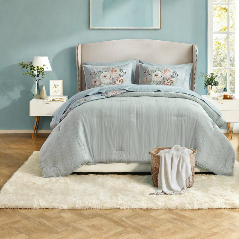 Literie réversible en microfibre pour lit simple TG