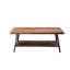 Coffee Table With Metal Base And Weathered Wood Top, Open Shelf, 48 Inches Wide, 24 Deep, Black Oak Colors Occasional Finish, "x" Shape Legs, Compartment For Storage, 29lb Product Weight