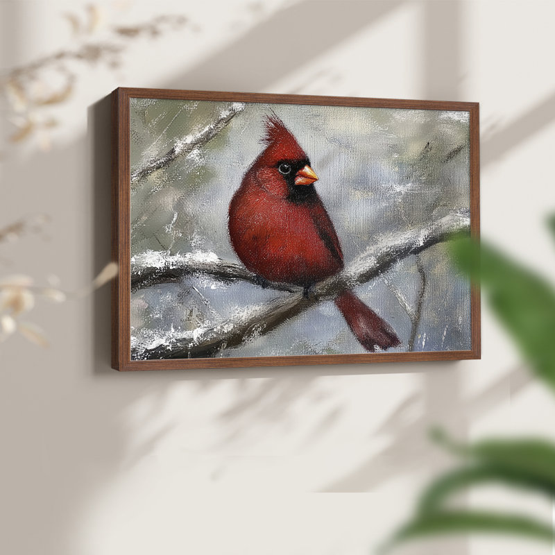 Chirstmas Art-LXVI -Framed Print - Restickable, H 22 po x l 28 po, Noyer