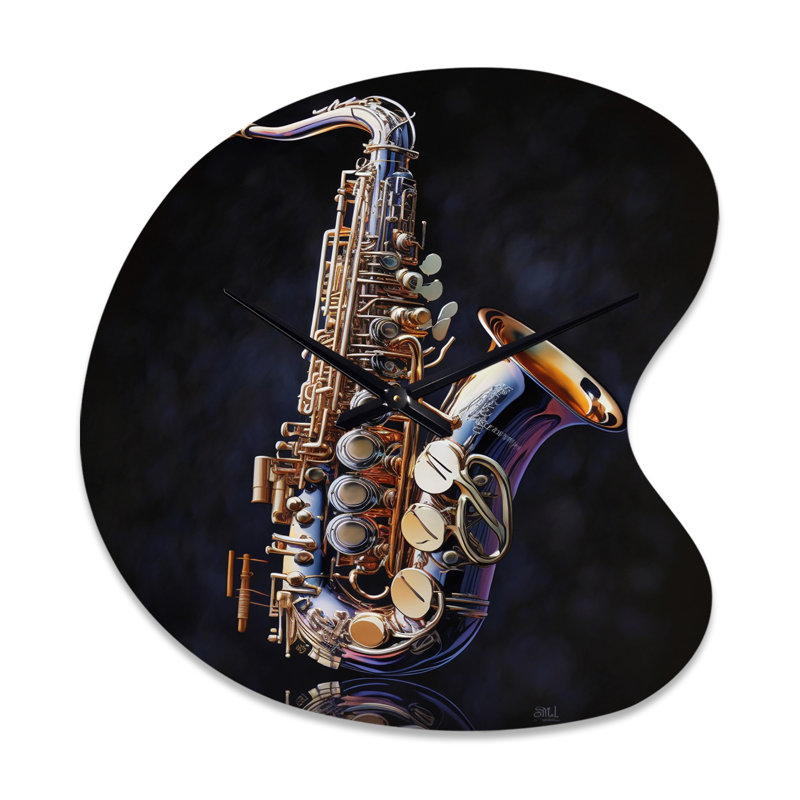 Horloge murale Saxophone I - Music, Grand