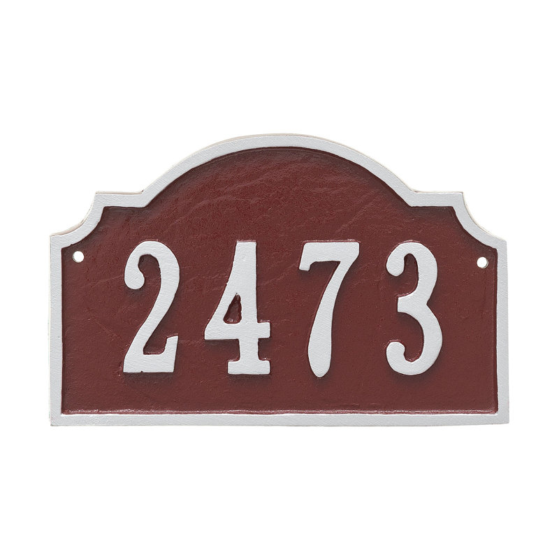 Plaque d'adresse murale 1 ligne Petite, Noir / argent, Oui