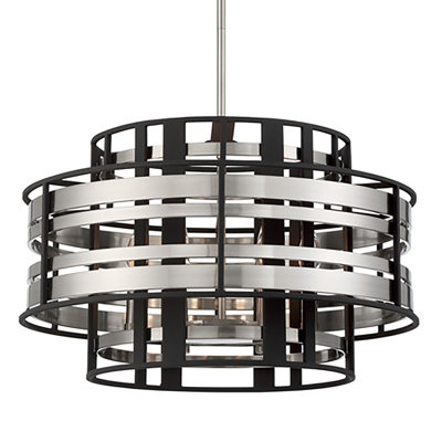 Lustre tambour unique à 8 lumières Preston
