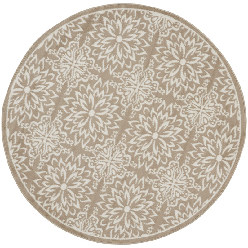 Crisette Floral Area Rug, Round 5'3"