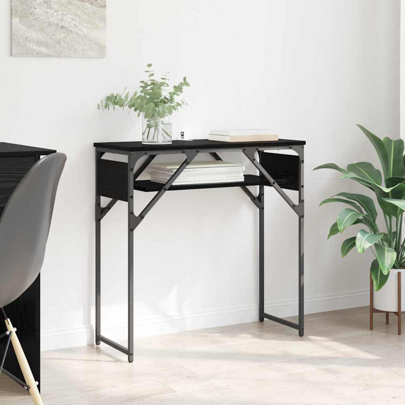 Console Table, 75cm H x 75cm W x 30cm D, Black Oak