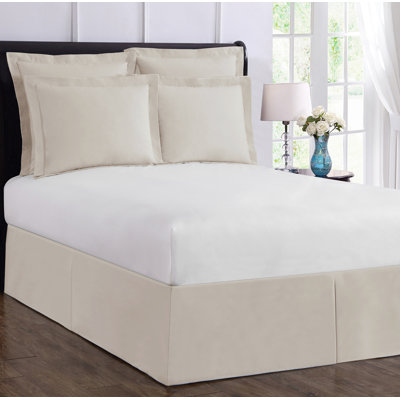 Bed Maker's No Lift Wrap Around Bed Skirt, 14" Drop, King, White