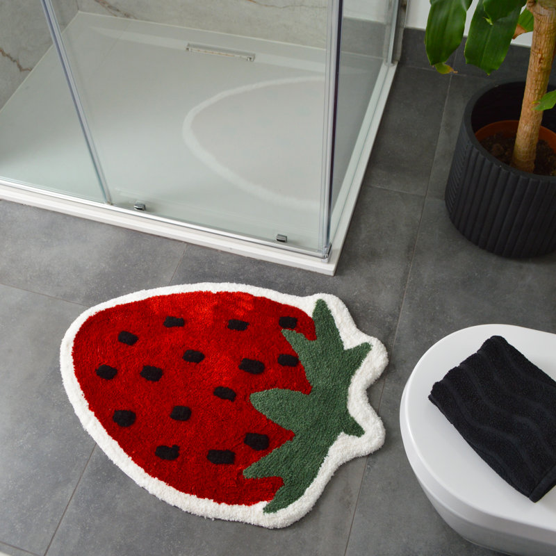 Strawberry Shaped Bath Mat