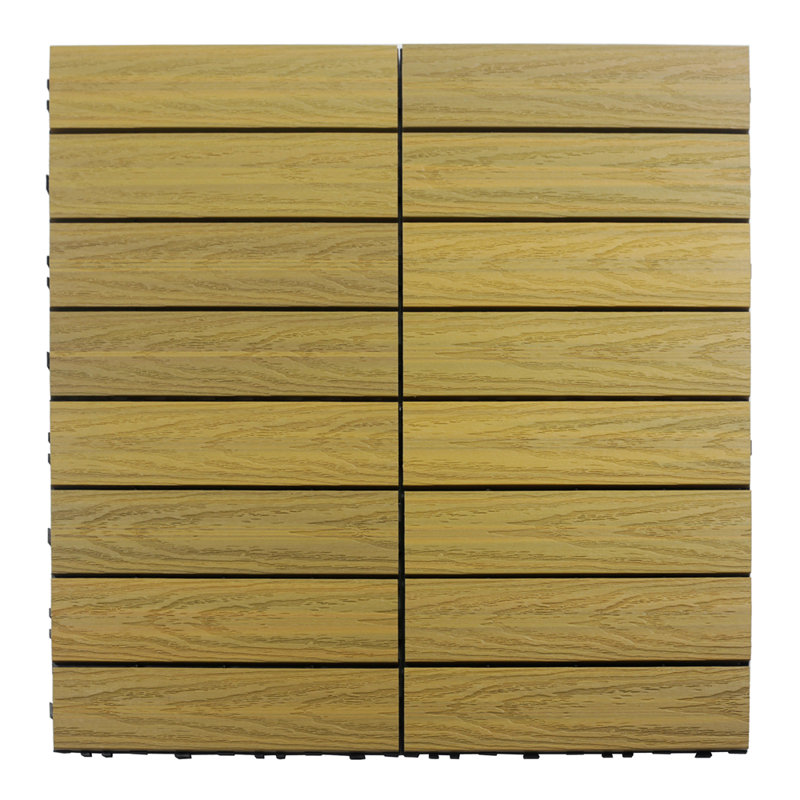 Carreau de terrasse à emboîtement en composite 12 "x 12" UltraShield Naturale, Chêne anglais