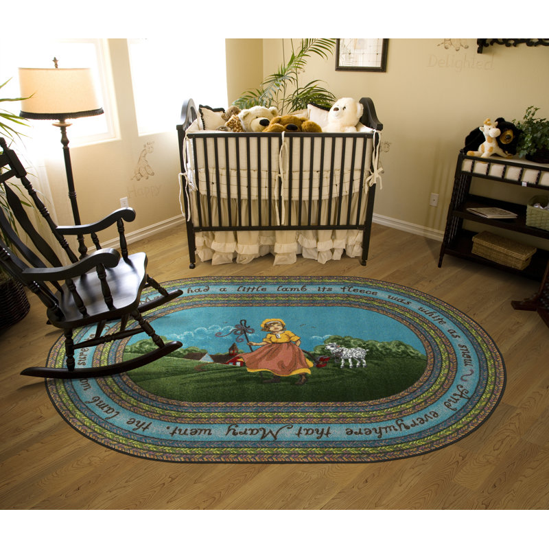 Tapis en agneau Just for Kids Marys, Ovale 3 pi 10 po x 5 pi 4 po