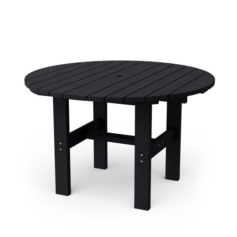 Table de salle à manger ronde Classic 46 ", Noir, noir, noir, noir
