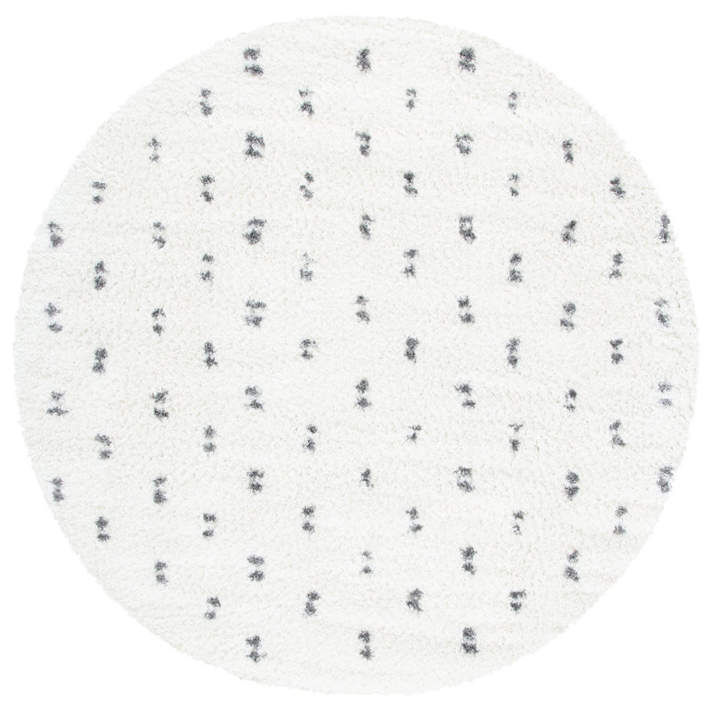 Tapis à poils longs Berber, Rond 5 pi 1 po