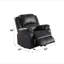 Fauteuil inclinable en cuir synthétique noir Zuriel