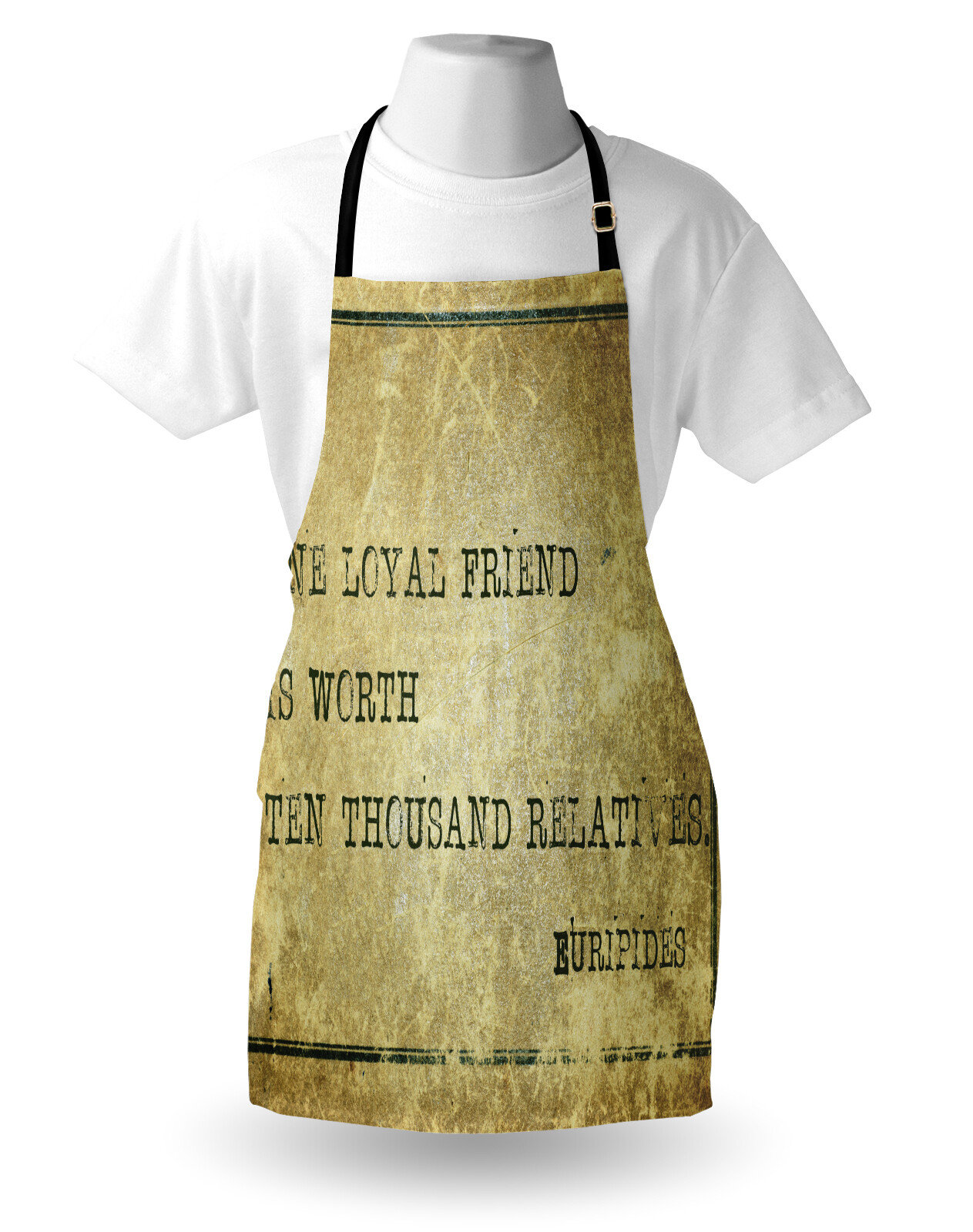 Dakota Fields Best Friend Apron Unisex Euripides Sayings Art Adult Size