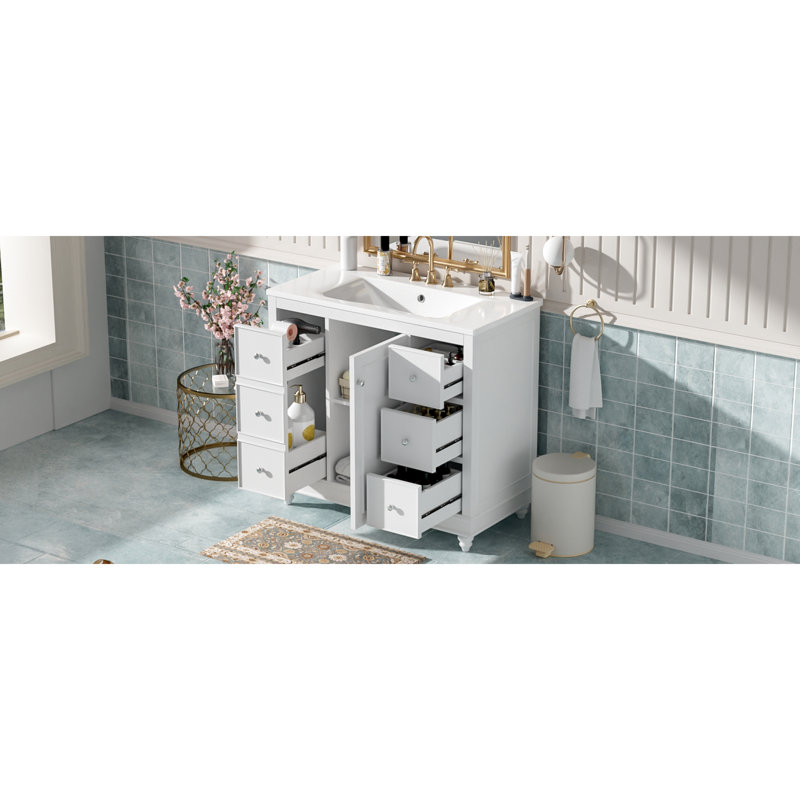 Elegant Functionality Solid Wood Transitional Style For Contemporary Bathrooms