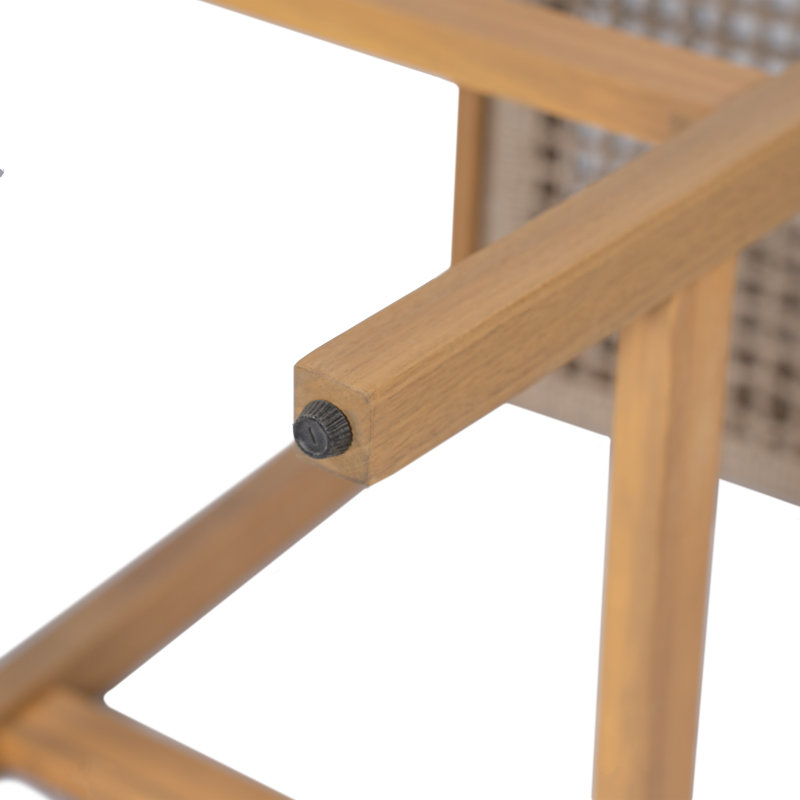 Tabourets de bar en bois d'acacia à hauteur de siège de 30,5 po avec corde tissée Jaxxon