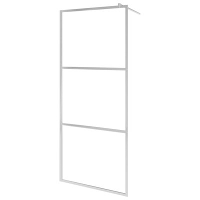 VidaXL Walk-in Shower Wall with Whole Frosted ESG Glass 39.4" x 76.8"
