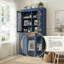 Armoire de cuisine 72 po H, armoire à café moderne avec plateaux de service-1107521961