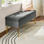 Banc de rangement rembourré en velours Kajana-1706549179