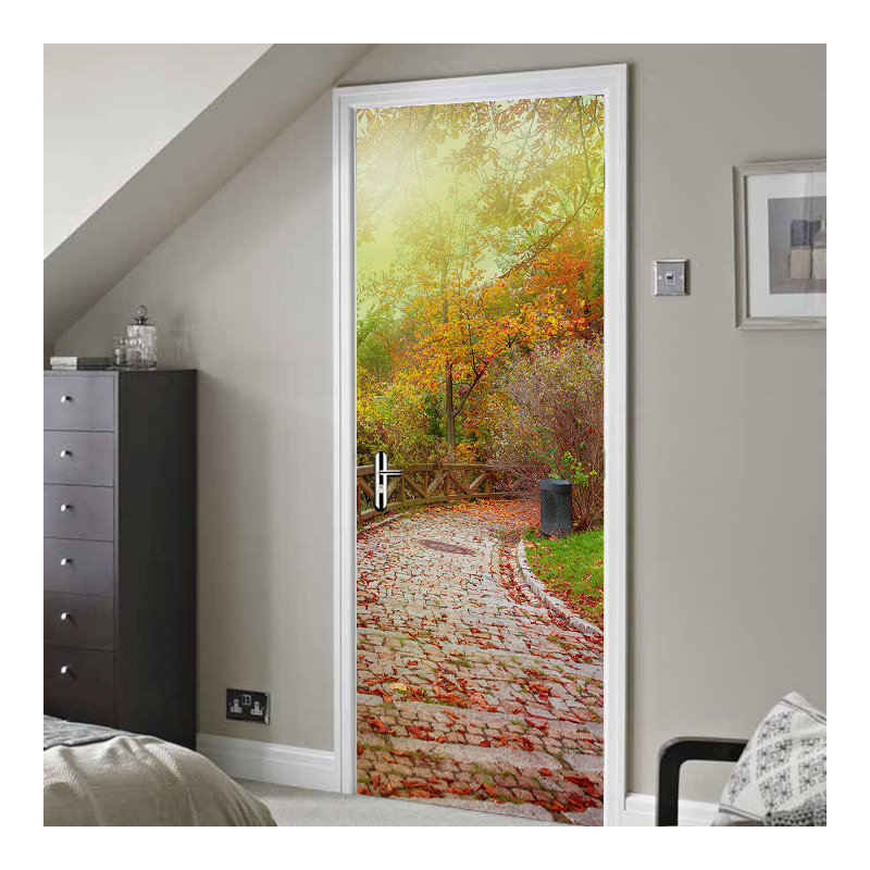 Park Alleyway Self-Adhesive Door Sticker