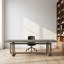 Bureau rectangulaire en bois massif imitation ciment