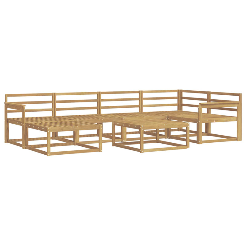  Outdoor Sofa Set 7 pcs Solid Acacia Wood Patio Furniture Garden Modular