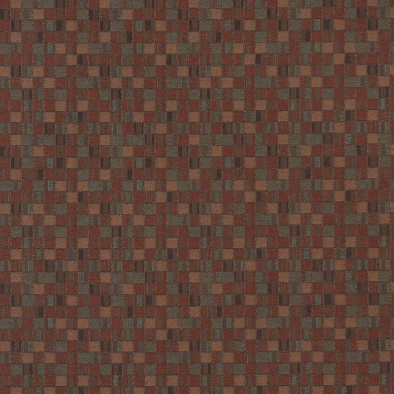 Tissu géométrique Contract, Rouge / Vert