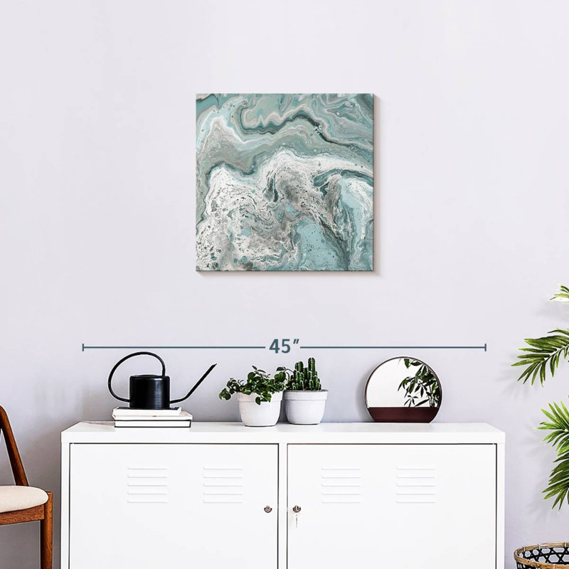 Deep Teal Sea, 20" H x 20" W