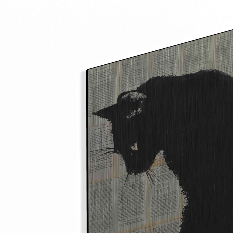 "Chat noir" par Loui Jover, H 24 po x l 16 po