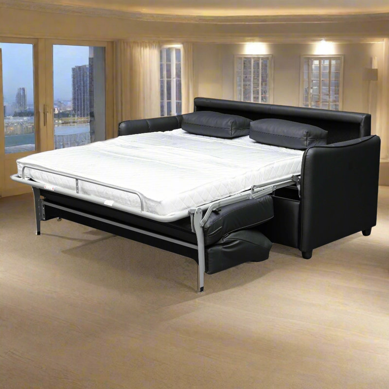 Canapé-lit Haven Fold, H 34,3 po x l 74,4 po x P 37,8 po, Noir