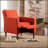 Mid-Century Modern Recliner With Slightly Pleated Back And Birch Legs For Ultimate Comfort And Style-1844017478