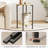 Round Side Table 25.2" Height, 2-Tier Storage End Table with Sturdy Frame, Easy to Assemble for Living Room Bedroom, Natural Oak-1360552992