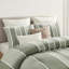 Housse de couette style bohémien double / grand - 100% coton avec rayures blanches et 3 pièces contrastées