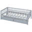 Lit de jour simple en bois avec deux tiroirs, gris - Structure et solution de maximisation de l'espace-499578722-499578723