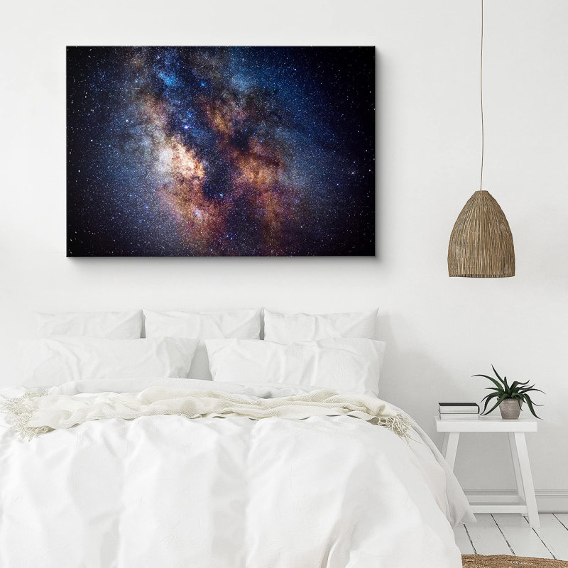 «Galaxy Star Constellation Astronomie et espace Aurore colorée» sur, H 32 po x l 48 po