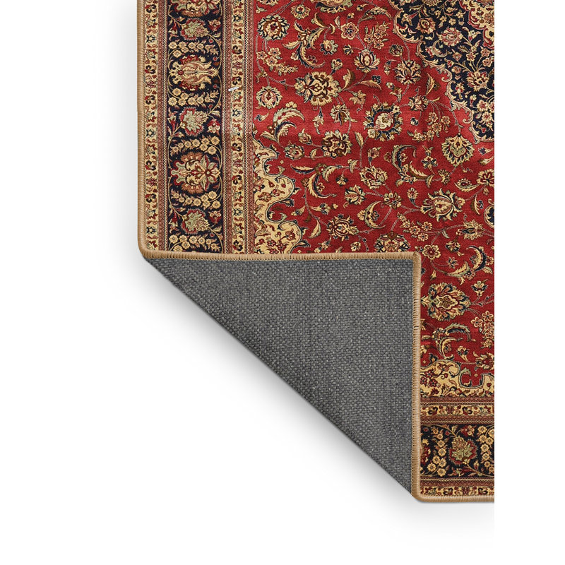 Tapis traditionnel rouge / vert Corryn, Rectangle 2 pi x 4 pi