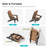 HDPE Folding Adirondack Chair with 3-Position Adjustable Back and Cup Holder, All-Weather Heavy Duty Outdoor Furniture Set for Backyard and Pool-813515826