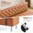 58.6" Brown Button Tufted Waiting Room Bench Seating Office Benches