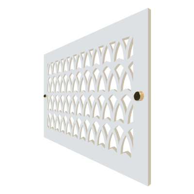 Registres muraux et de plafond Stellar Air White avec vis en laiton - 8 x 14 (ouverture du conduit) - taille totale 10 x 16 - arches célestes