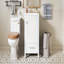 Meuble-lavabo moderne de 18 pouces avec lavabo en céramique, tiroirs à fermeture en douceur et organisateur de porte, tiroir de séparation et patins réglables en plastique - solution de rangement compacte pour les espaces étroits-525127592