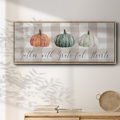 Gather With Grateful Hearts- Framed Canvas