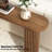 Gennari Fluted Wood Console Table with Oval Tabletop-1833927985-1824681770